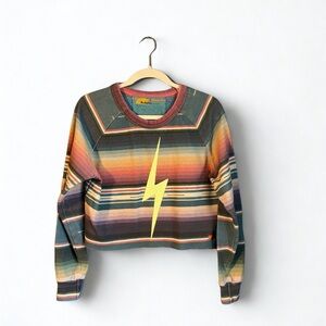 Aviator Nation Multicolor Striped Sweater